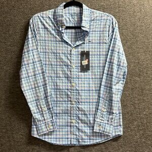 Vineyard Vines Performance Boys Sz L Blue Long Sleeve Shirt Nylon/Spandex NWT